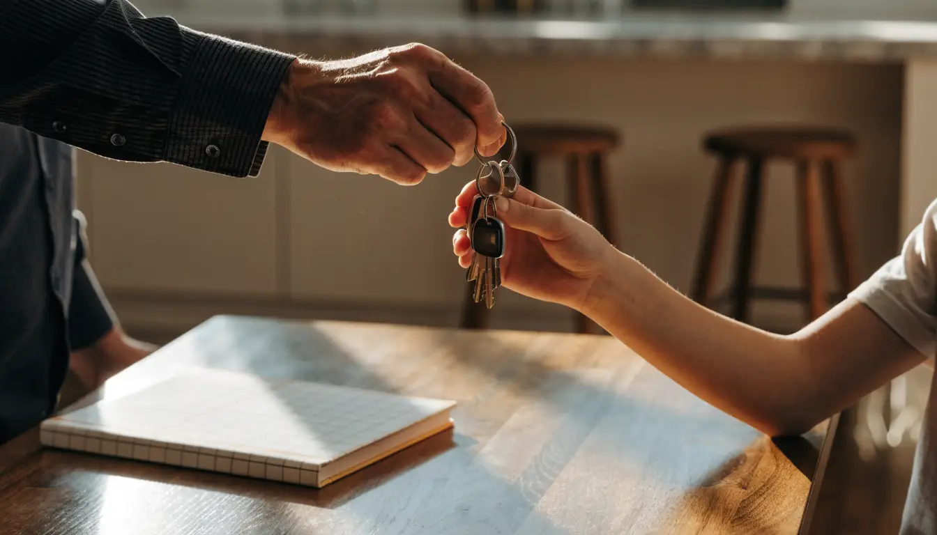 Car keys passing from parent to teen — the Oceanside parent's guide to teen crash claims