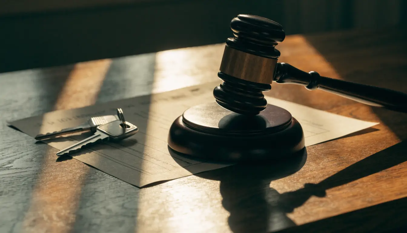 A gavel beside car keys and an insurance document — whether suing a drunk driver is worth it in Oceanside
